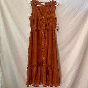 Nanette -Nanette Lepore Rust Button-Down Sleeveless Dress, New With Tags! Size 8